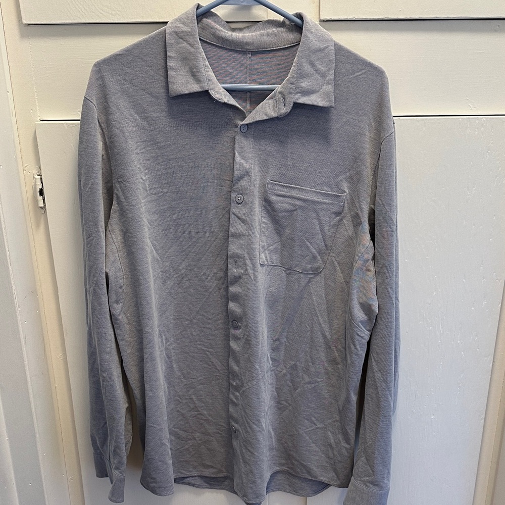 Men's Blue Lululemon Long Sleeve Shirt XL